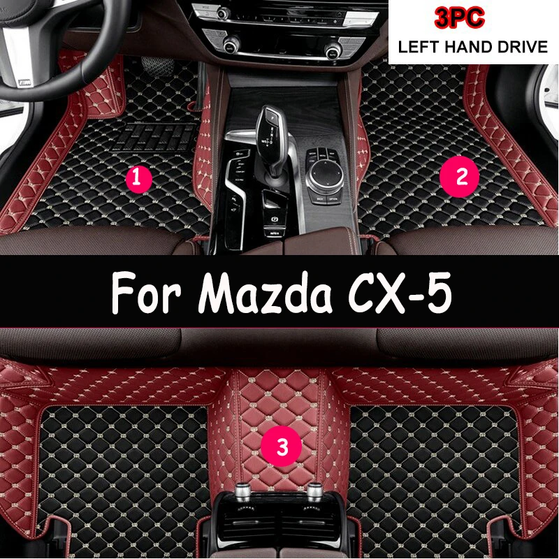 

LHD Carpets For Mazda CX-5 CX5 CX 5 MK2 2024 2023 2022 2021 2020 2019 2018 2017 Car Floor Mats Interior Parts Waterproof Covers