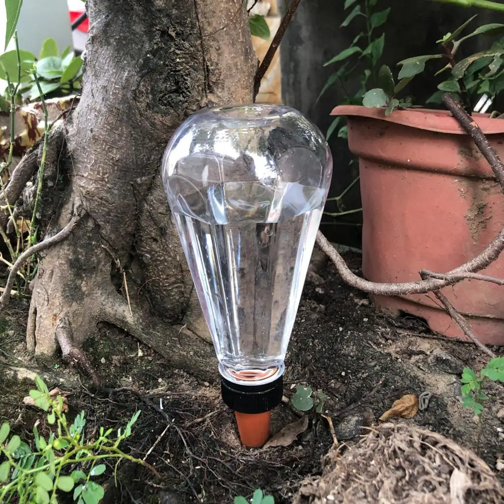 Plant Watering Bulb Diamond Shape Self Watering Planter Insert Spikes Drip Device Automatic Plant Waterer