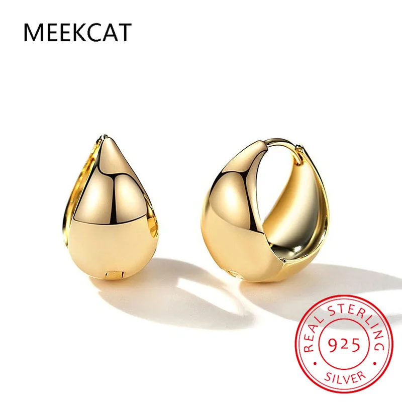 

Серьги-кольца из стерлингового серебра 925 пробы в готическом стиле Huggies для женщин и мужчин, широкая версия в стиле панк, пряжки для ушей, очаровательные ювелирные аксессуары, MEJ645