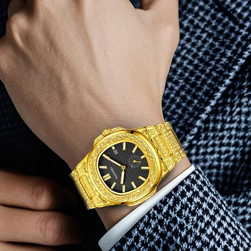BANGWEI Men's Watch Classic Business Men Wristwatch Square Dial Date Waterproof Male's Quartz Watch Luminous Clock Reloj Hombre view 6