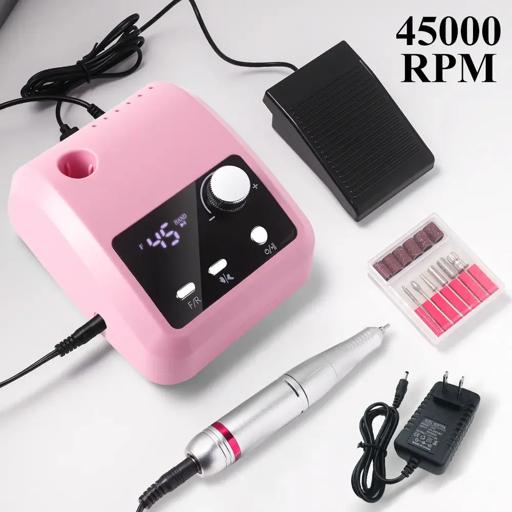 Nieuwe elektrische 45000 RPM polijstmachine kan snel nagellak nagelgereedschap verwijderen