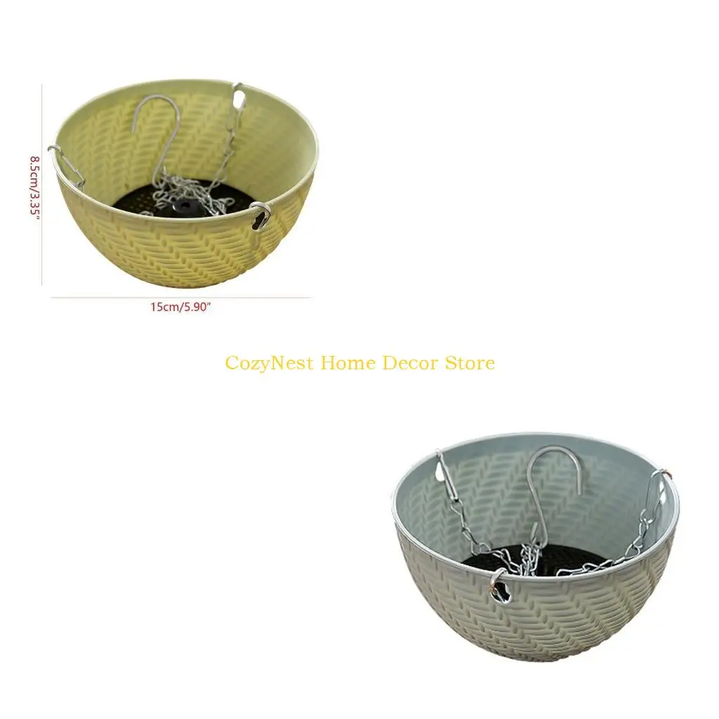 92MF Creative Plants Hanging Basket Balcony Indoor Outdoor Plant Hanger Stable Hanging Holder Flowers Basket Tabletop Pla