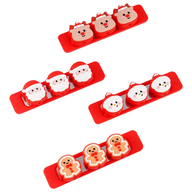 Christmas Cable Organizer Cable Winder Desktop Tidy Management Clips Cable Holder For Mouse Headphone Wire Organizer