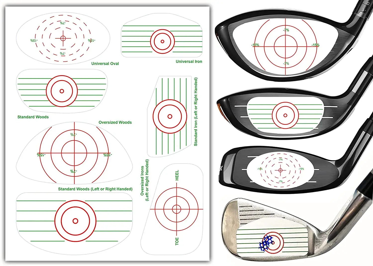 Practice Golf Club Tape Impact Stickers Target Sticker for Iron Woods Driver Training Aids Ball Hitting Recorder Drop Shipping