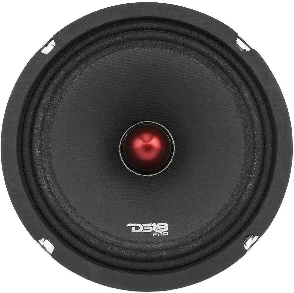 

DS18 PRO-X8.4BM Loudspeaker - 8", Midrange, Red Aluminum Bullet, 550W Max, 275W RMS,4 Ohms - Premium Quality Audio Door Speakers