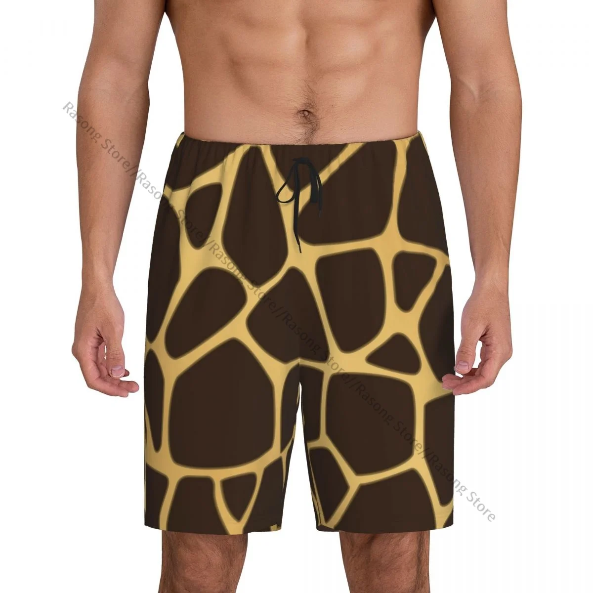 

Casual sleep bottoms Giraffe Pattern men shorts sleepwear male pajamas