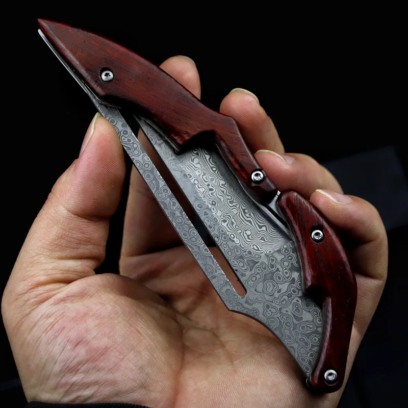 Damascus Folding Knife Tactical Survival Knives Hunting Camping Edc Multi High Hardness 3Cr13 Military Survival Outdoor Knife