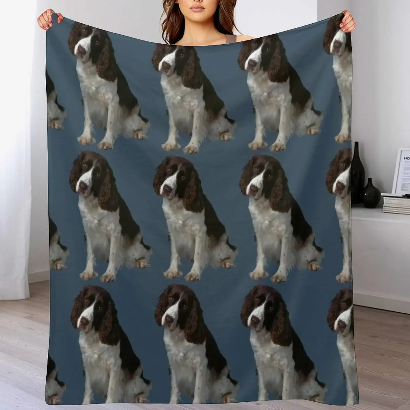 New Springer Spaniel Inglés, Dog Bobby Throw Blanket valentine gift ideas Large warm winter Blankets