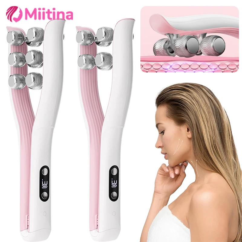 

EMS Microcurrent 6 Head Roller Face-Slimming Artifact V-Face Beauty Facial Massager For Firming And Lifting The Face