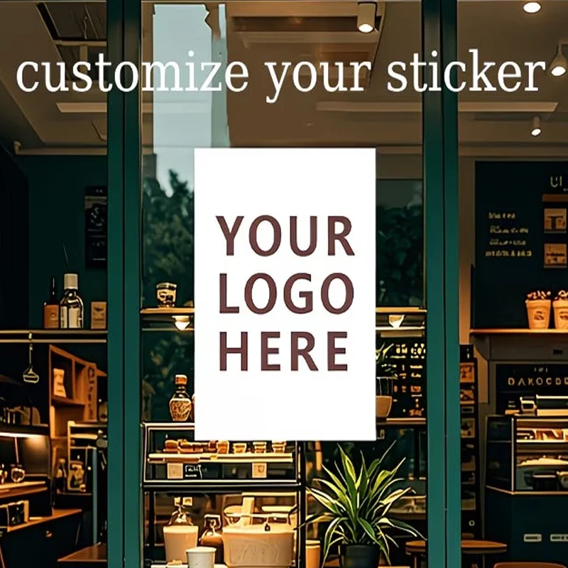Any Picture Custom Stickers Decals for Retail Shop Window Glass Door Business Marketing Promotion Commercial Advertising Labels
