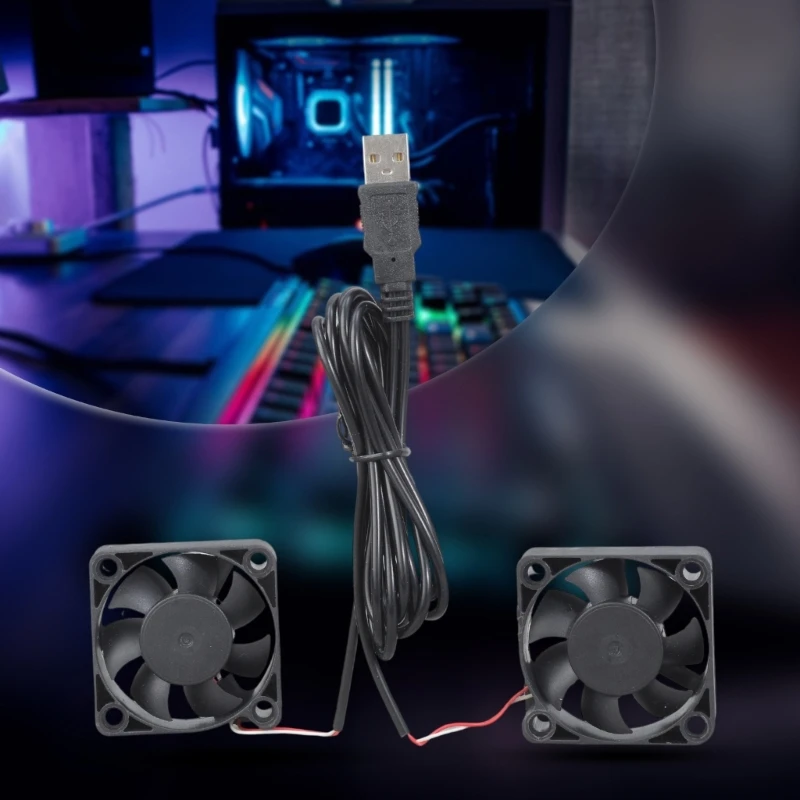 

5015 5 В USB -охлаждающий вентилятор 12,6CFM 30DBA Рубень шумоподавления 50x50x15 мм для электроники управление температурой