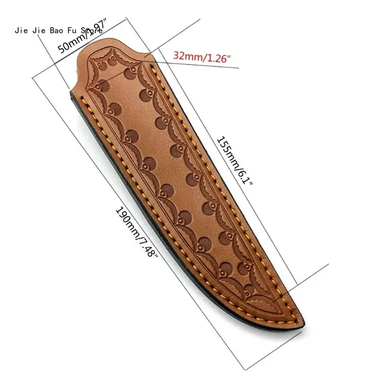 E8BD Fondine per coltelli in pelle Portacoltelli dritto Strumento per guaina da trasporto per esterni Facile da usare