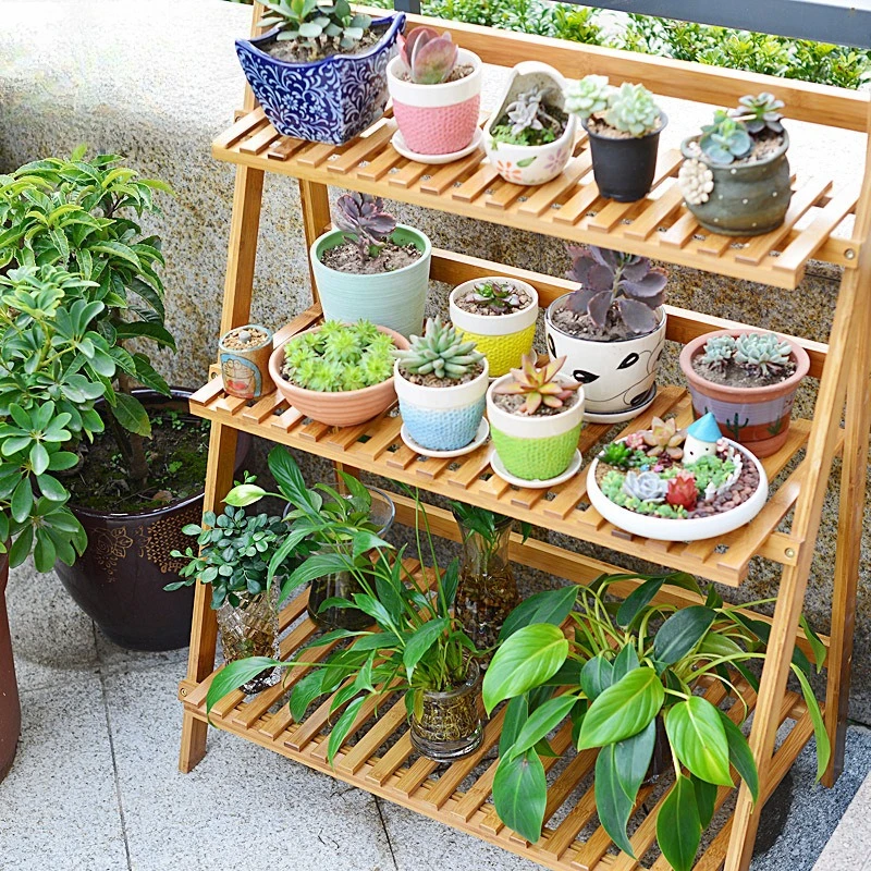 Thickened Large Capacity Folding Multi layer Plant Stand Simple Against Wall Floor Flower Rack for Indoor Balcony Living Room