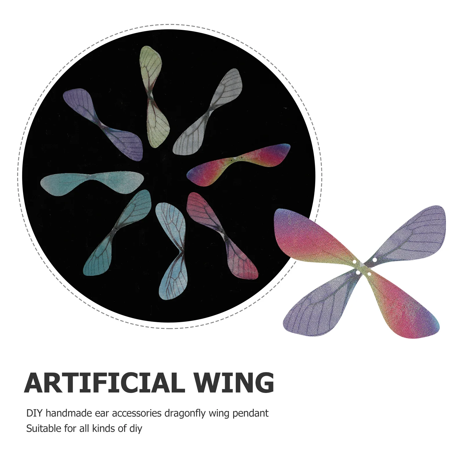 

Комплектующие для серег ручной работы, 50 шт., декор в виде имитации крыльев бабочки, для рукоделия, искусственные крылья для ювелирных изделий, белые