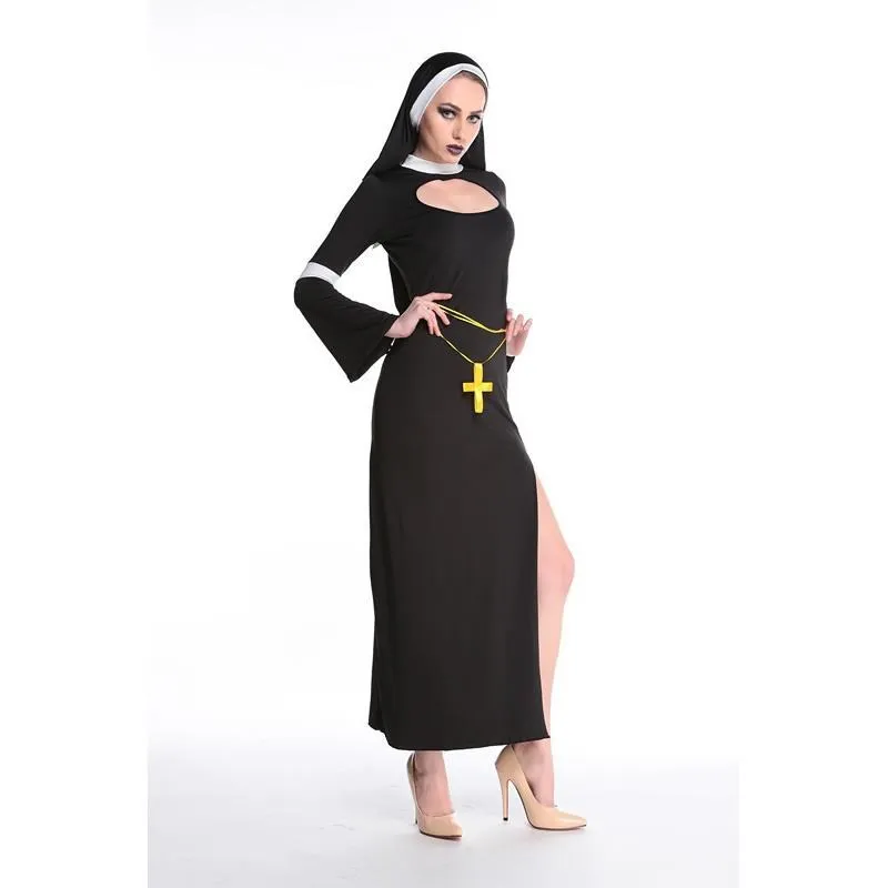 Gioco orm loween Role-plang Nun Costume Par Stage Performance Outfit Abbigliamento tradizionale cinese etnico da donna