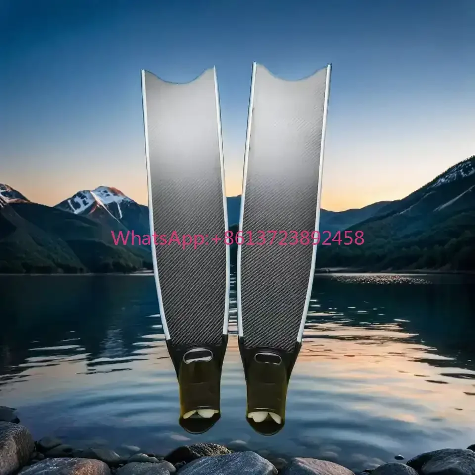 Carbon Fiber Long Blade Spearfishing Snorkeling Lifesaving Diving Fins Flippers Swimming Freediving Fins