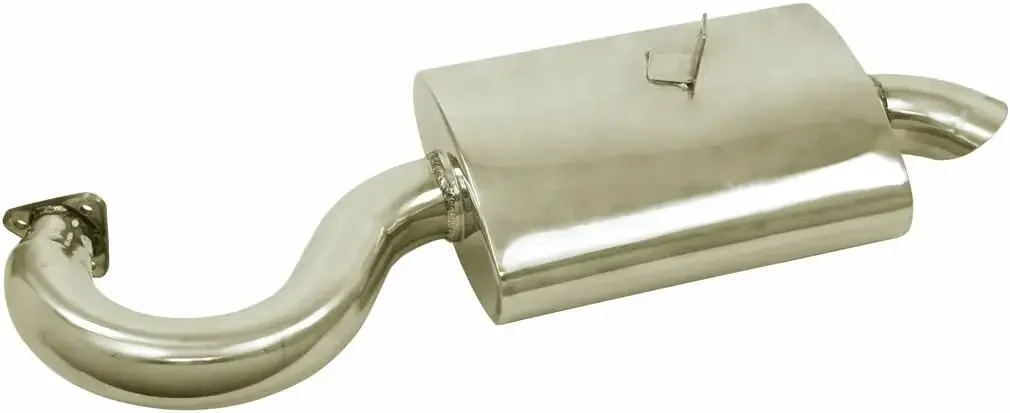 Phat Boy Muffler  Stainless Steel  For 3 Bolt Header Compatible with Classic VW Beetle and Ghia