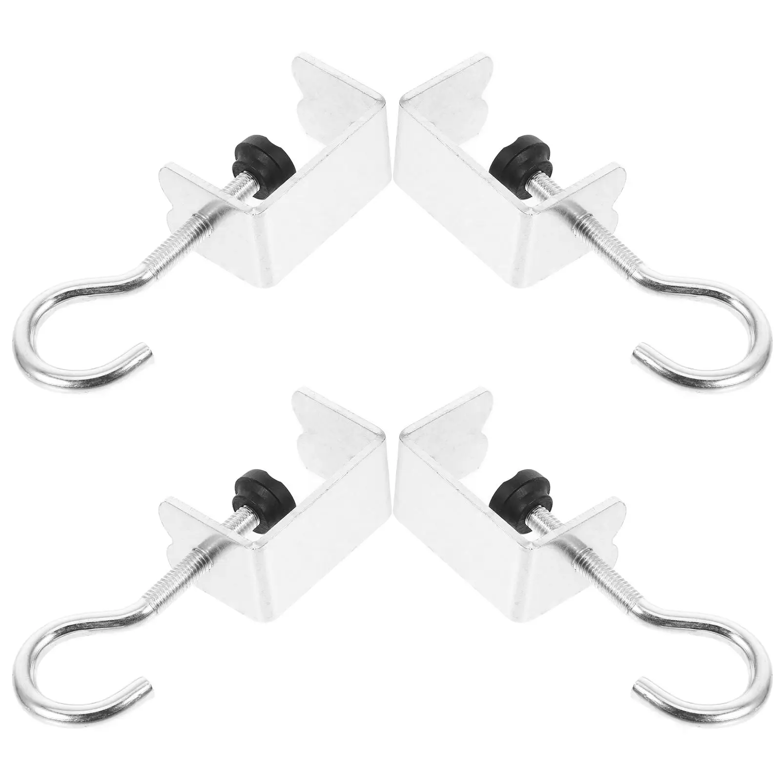4 Buah Gantungan Tas Kait Penjepit Meja Serbaguna Dudukan Earphone Aksesori Meja Besi Dompet Tempat Tas Tangan Perlengkapan Kantor Siswa
