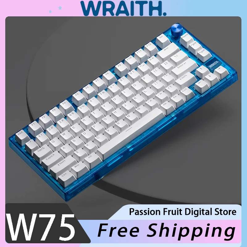 

Wraith W75 Mechanical Keyboard 8K Magnetic Switch Multi-Function Knob E-Sports Game Simulation Keyboard PC Gamer Accessories