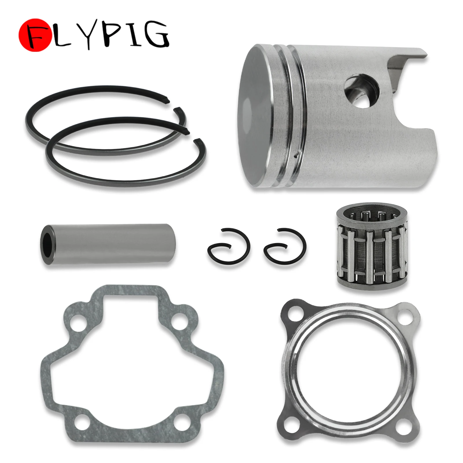 40mm Piston Ring Kit Gasket Wrist Pin Bearing Set for Yamaha PW50 PW 50 Y-Zinger Dirt Bike