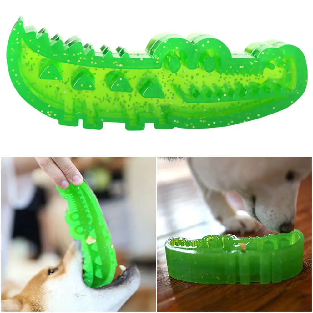 Giocattolo per cani da masticare e fetch ad alimentazione lenta Cane alimentatore lento Giocattolo puzzle Alligator Treat Dispenser interattivo Puzzle per cani Giocattolo per cani