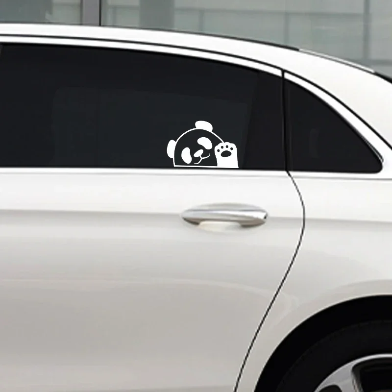 BLKUOPAR Peeking Panda Cute Vinyl Car Stickers Decals Occlusion Scratch For ATV Refrigerator Air Conditioner