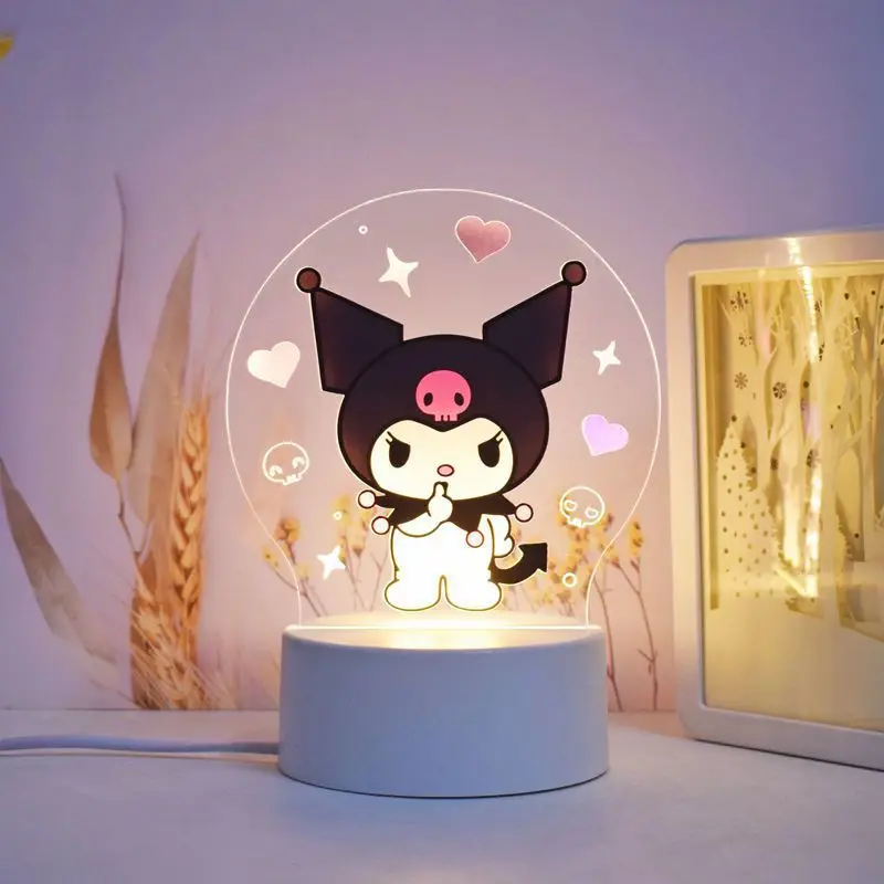 Sanrio Hello Kitty Kuromi My Melody Cinnamoroll Night Light Birthday Girl Valentine's Day Girlfriend Creative Lighting Led Lamp