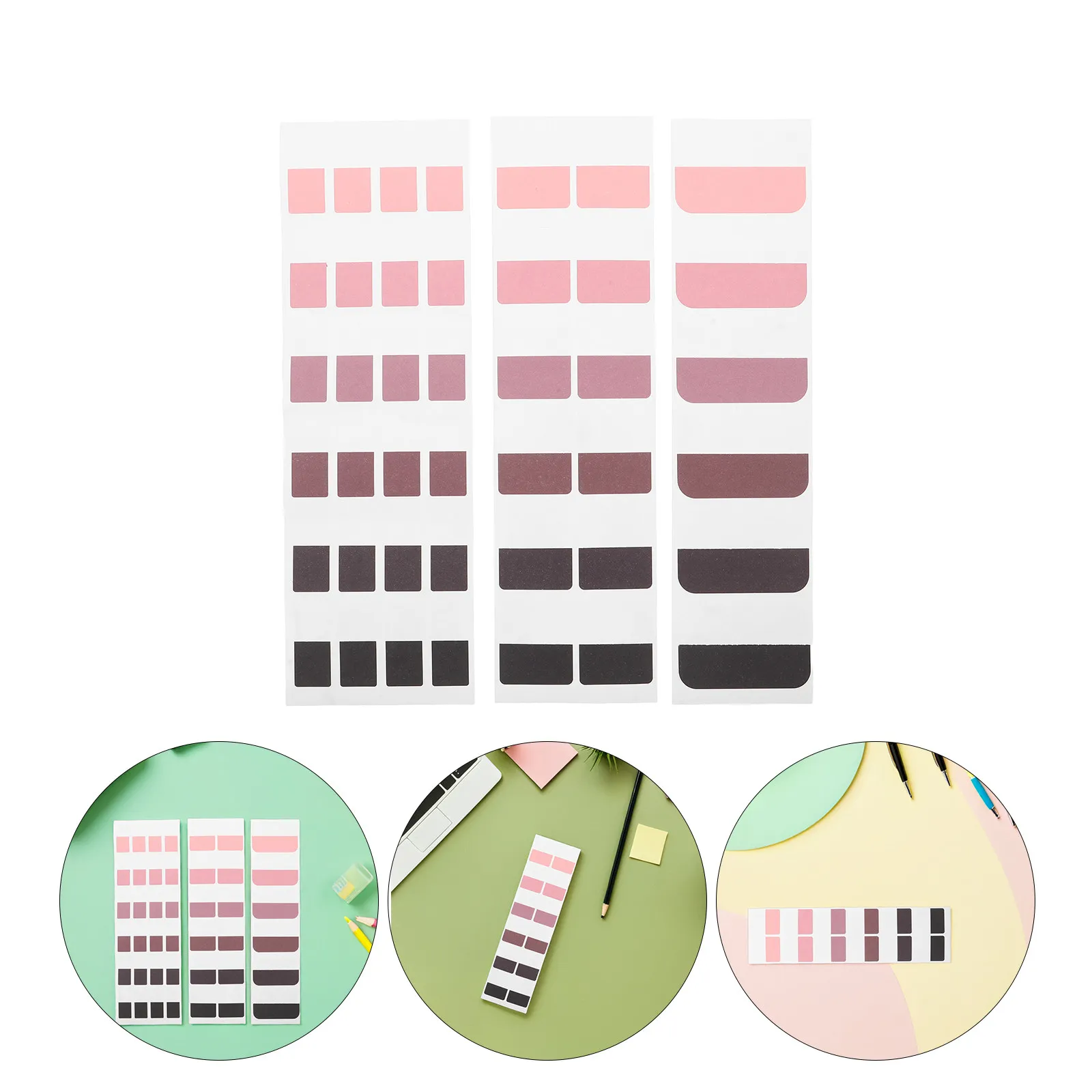 

Набор из 3 градиентных цветных клейких закладок-индексов с возможностью записи, разделители страниц, маркеры для книг, закладки для заметок, для блокнотов, папок и файлов