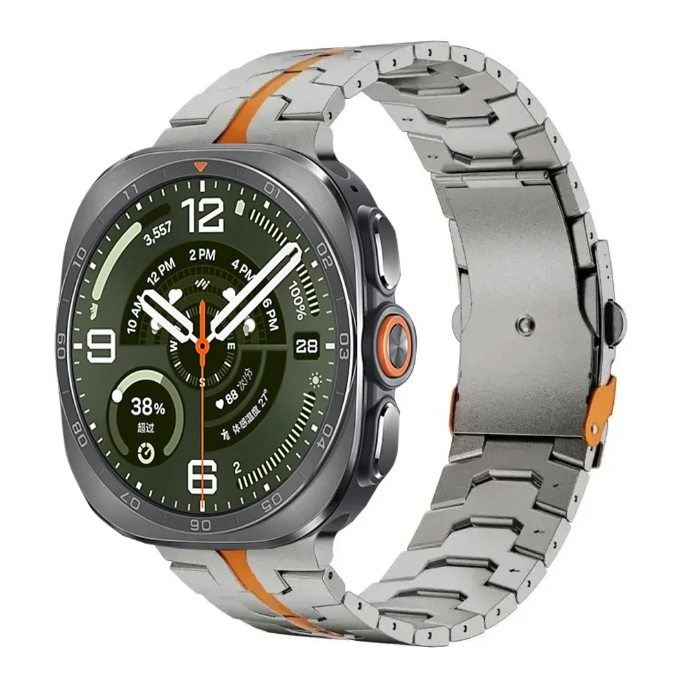 No Gaps Titanium Metal Strap For Samsung Galaxy Watch Ultra 2-1/Ultra 2025 47mm Advanced Bracelet Wristband Stainless Steel Band