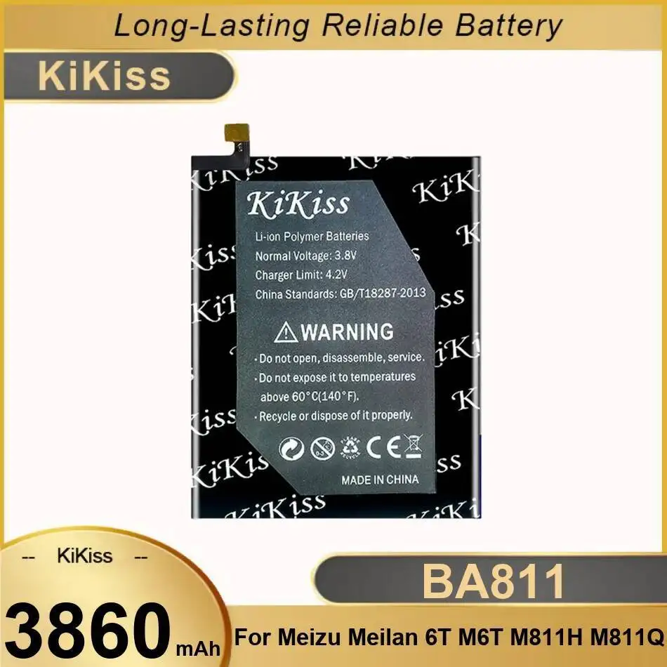 BA811 Аккумулятор мобильного телефона высокой производительности для Meizu Meilan 6T M6t M811H M811Q Совместимость 3860 мАч