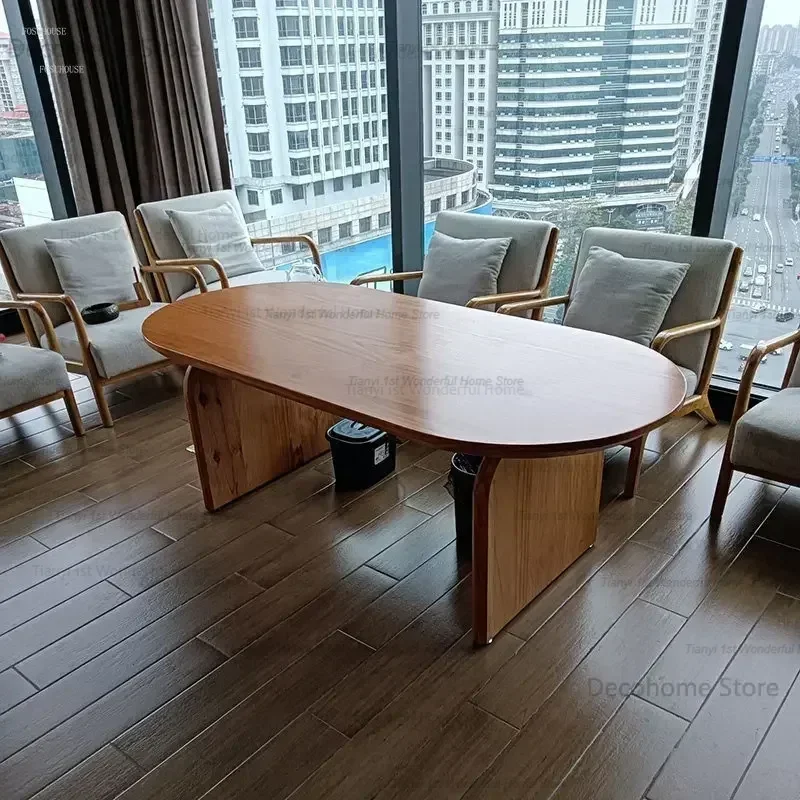 Nordic Oval Household Solid Wood Small Sized Dining Table Dining Tables Japanese Living Room Dining Tables And Chair Combination