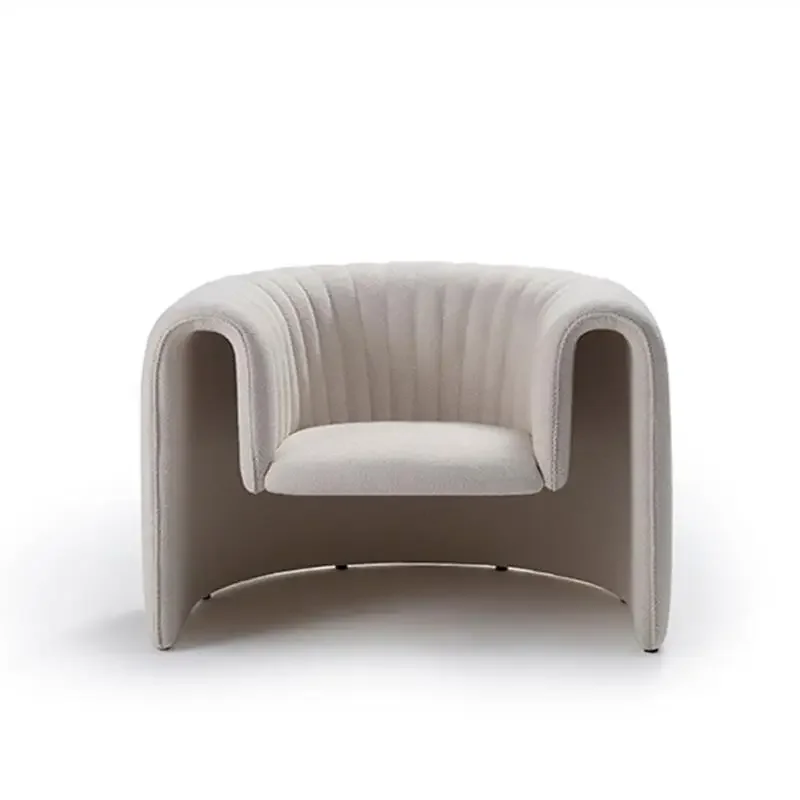 Nordic Danish designer furniture metal concave U-shaped single sofa
