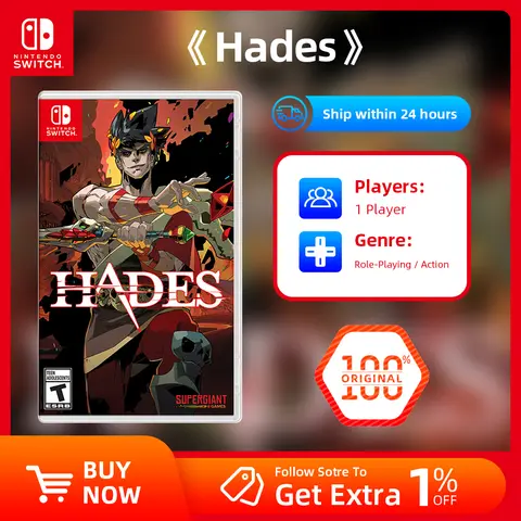 Nintendo Switch Game Deals - Hades - Stander Edition - Games Cartridge Physical Card Support TV Tabletop Handheld Mode