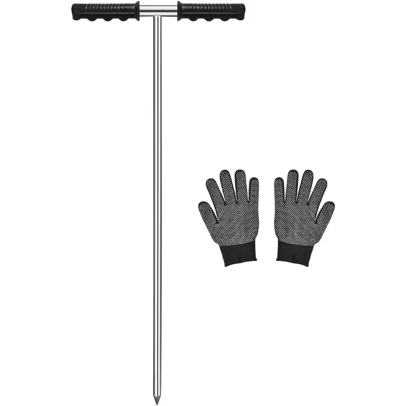 

32-48 Inch Hight Adjustable Ground Rod Tool with T-Handle for Locating Septic Tanks,Underground Pipes,Water Lines