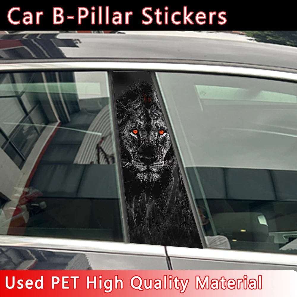 

Money Leopard Car B-pillar PET Decal Waterproof Stickers Auto Center Pillar Sticker Cover Scratches Vehicle Decor Accessories