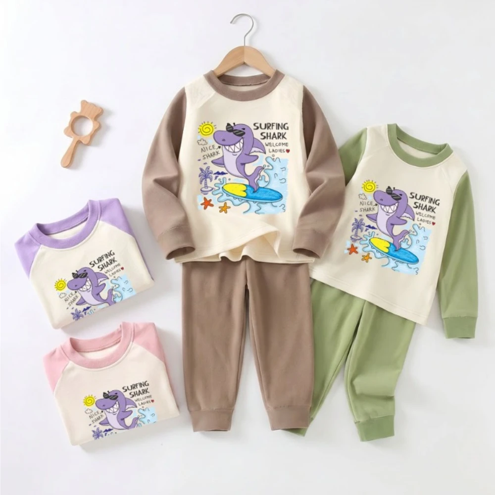 2026 autumn  new children's pajamas, soft cloud texture velvet pajamas, antibacterial and non allergic,Naked Home Clothing