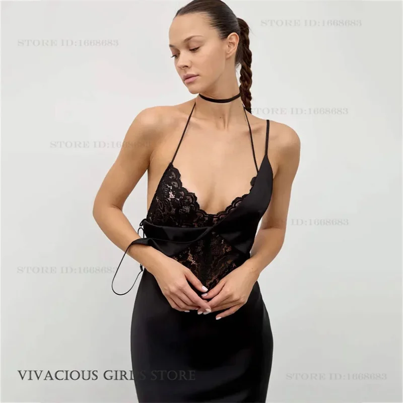 Fashion Suspender Nightgown Sexy Intimate Lingerie Summer New Women's Sleepwear Nightdress Hollow Out Lace Home Dress Loungewear