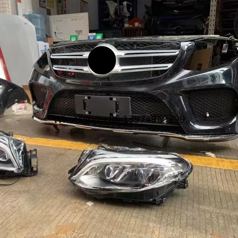 For Mercedes Benz ML GL GLE GLS W166 W292 Electronic Fan Radiator Condenser Front Face Headlights ABS Bumper-Used Condition