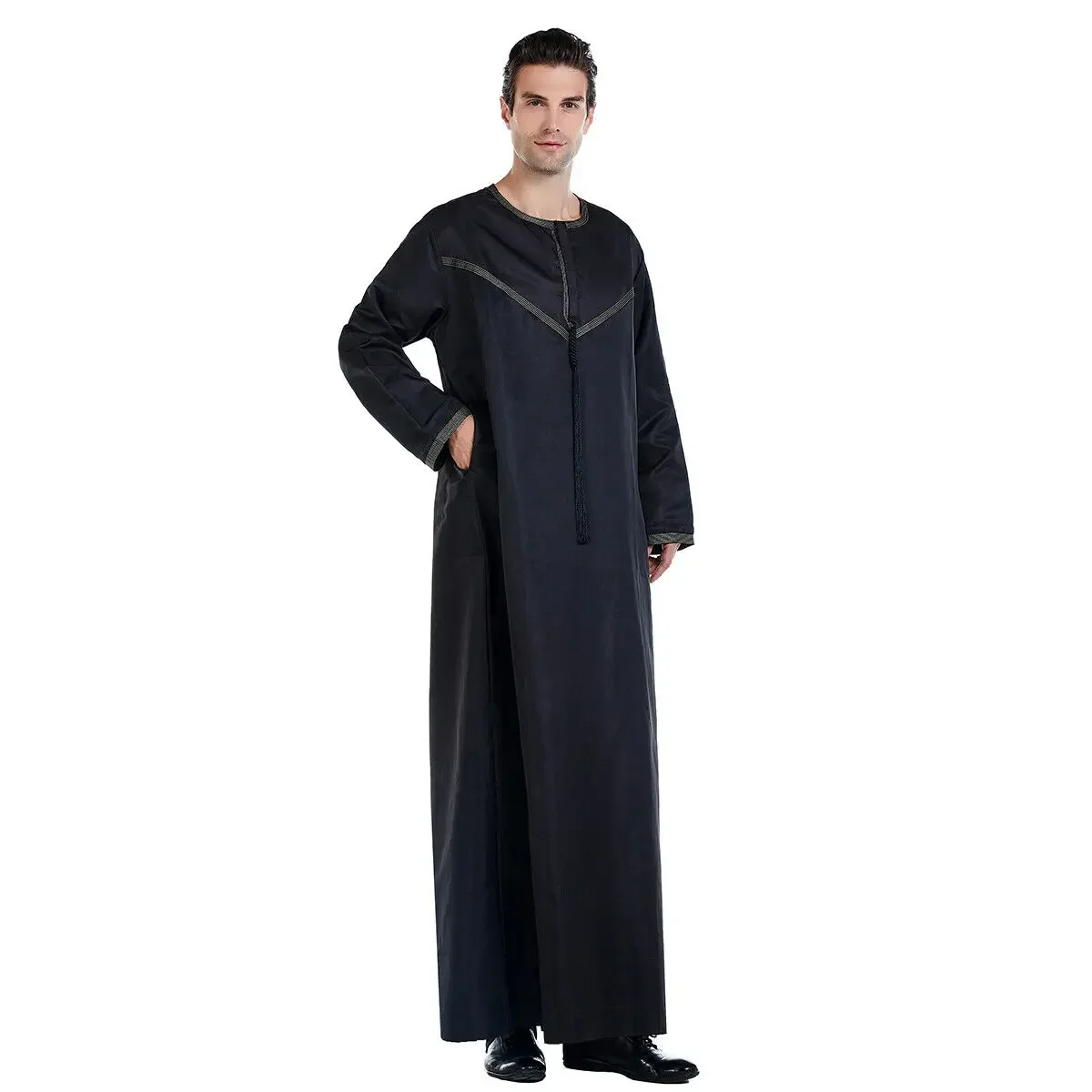 Abaya ropa musulmana para hombres vestidos islámicos Kaftan Pakistán caftán Arabia Saudita Jubba Thobe marroquí Dubai Musulman Medio Oriente