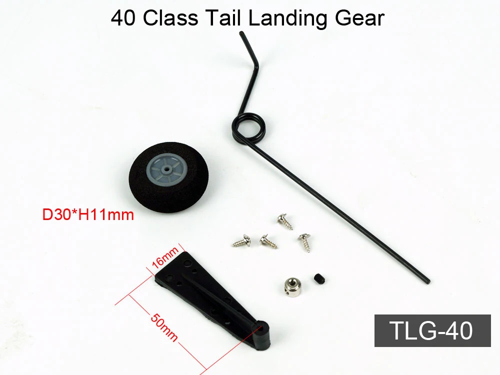AEO RC Plane Landing Gear Assembly Tail PU Wheel Metal Retract Kit For 15 20 40 Class Fixed Wing Aircraft Spare Parts Accessory