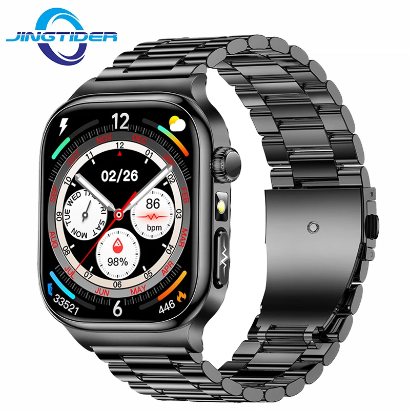 

TK18 Bluetooth Calling Smart Watch 2.04" AMOLED HD Screen ECG Body Temperature Fitness Tracker IP68 Waterproof Men Smartwatch
