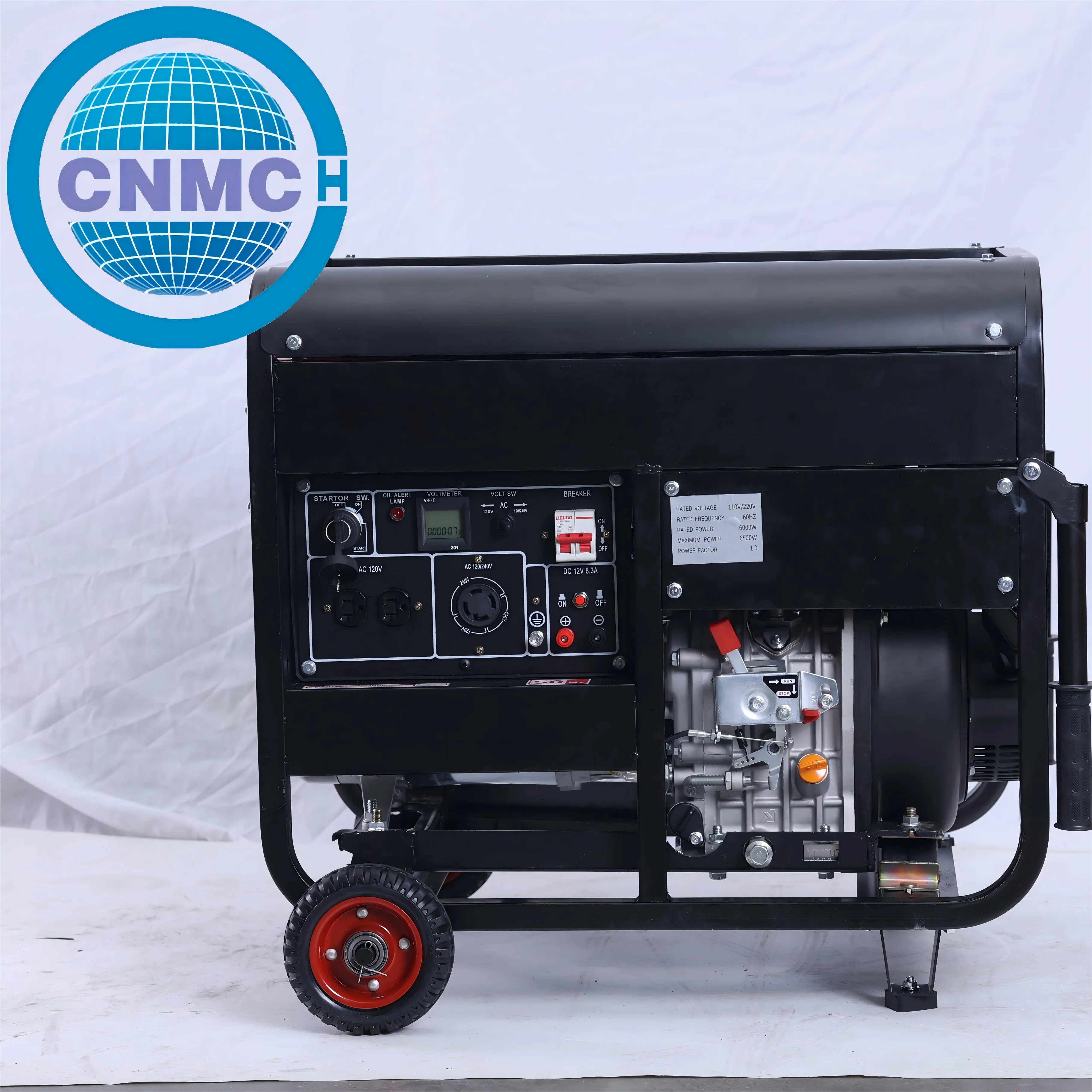 

6.5kw Max Output Open Rack Generator 110V/220v Dual Voltage 60HZ Diesel Engine Single-Cylinder, Vertical, 4-Stroke Air-Cooled