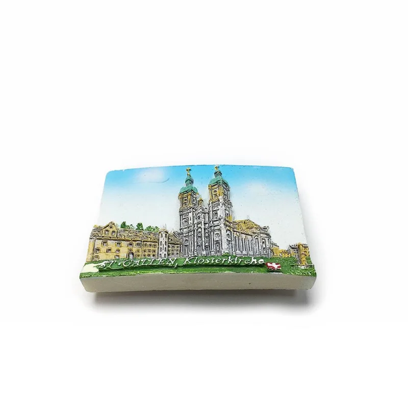 مقلد السويسري سانت غالين الدير الكنيسة المغناطيسي مغناطيس الثلاجة تذكارية سياحية ديكور المنزل #4
