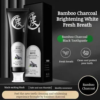 Bamboo Charcoal Small Black Tube White Toothpaste Gentle Whitening Teeth Fresh Breath Mint Flavor Activated Charcoal 100g