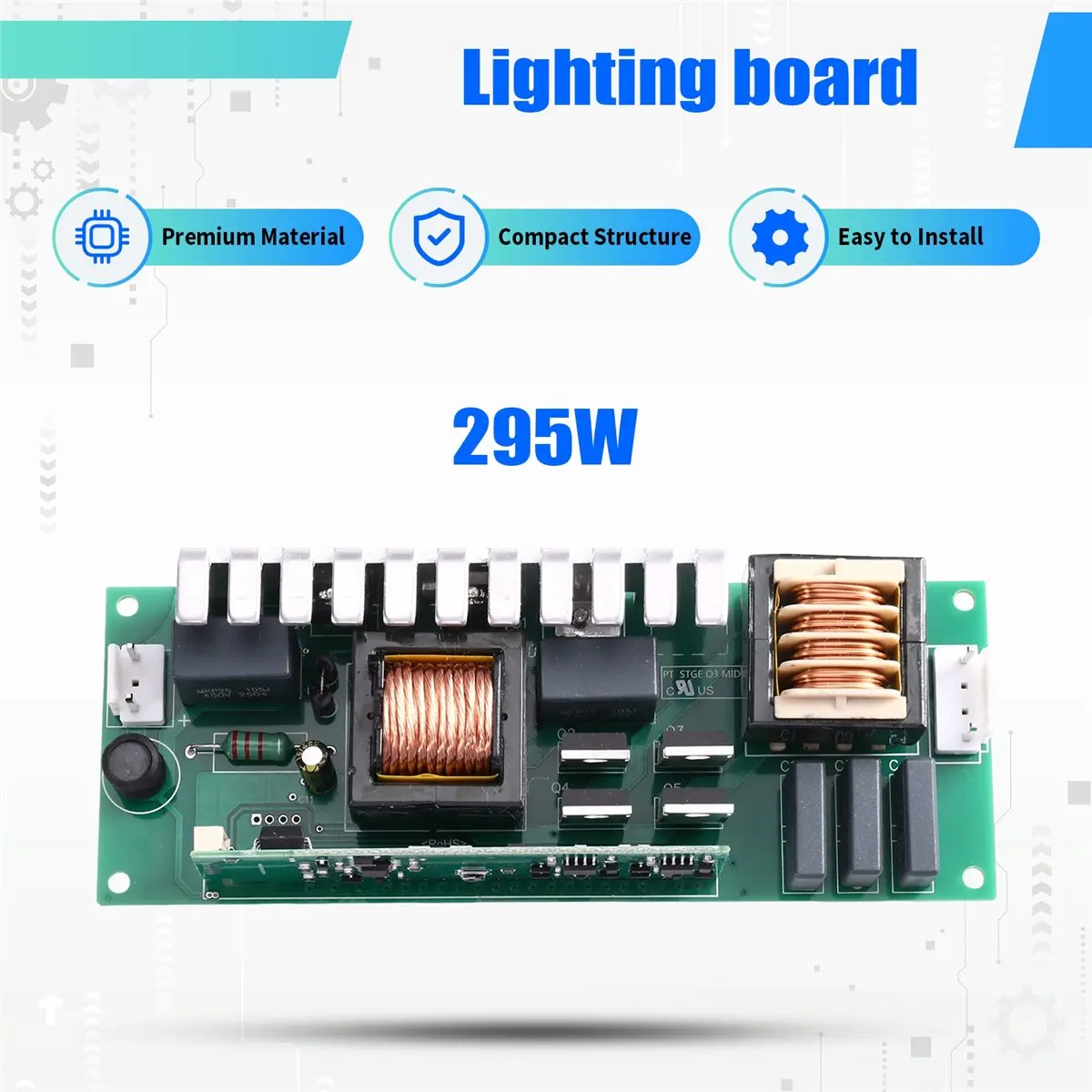 AA19 295W Ighting Board Arc Discharge Lamp Power Supply, High Brightness Stable Output Stage Lighting Replacement Accessory