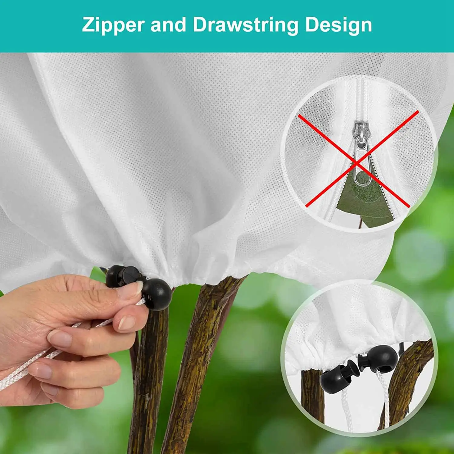 4 Pack Plant Covers Freeze Protection 24X 32In Winter Cold Weather Frost Protection Blanket with Drawstring for Outdoor