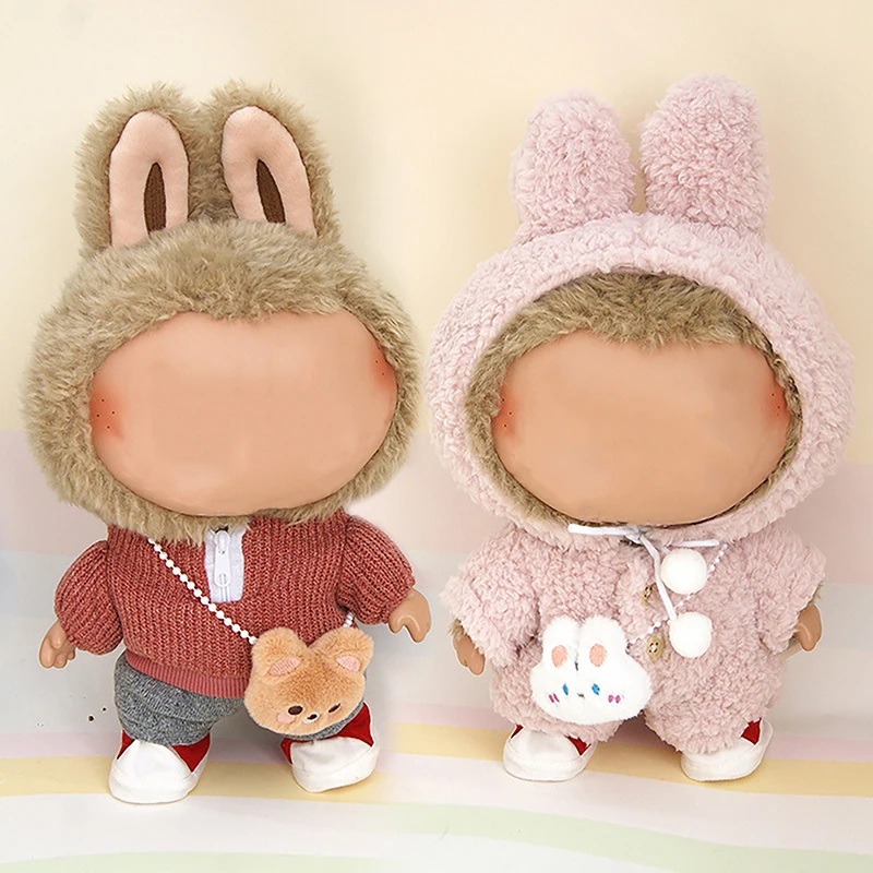 Only Selling Clothes 37cm Labubu Doll Cute Mini Doll Clothes Casual Clothes Outfit Accessories Blind Box Doll Clothing Gifts