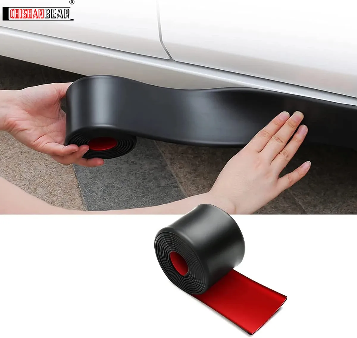 Side Skirts for Cars Protector Anti-Scratch,Universal Rubber Anti-Scratch Side Skirts Edge Guards.Protector Bumper Protector