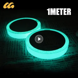 1Meter Luminous Fluorescent Night Self-adhesive Glow In The Dark Sticker Safety Security Home Decoration Warning Tapes