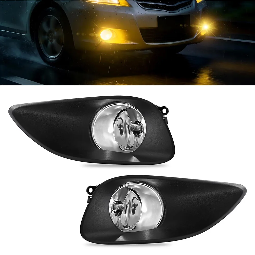 Halogen Fog Lights for Toyota Vios Yaris 2008 2009 2010 2011 Front Bumper Driving Fog Lamp Assembly with Switch & Wiring Harness